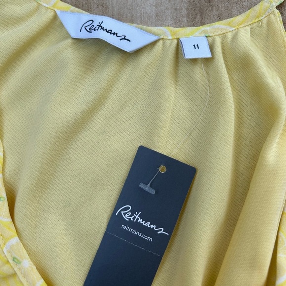 Reitmans Yellow Lemon Summer Ruffle Dress NWT - Picture 9 of 11